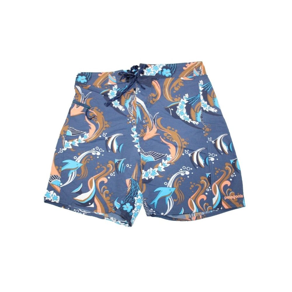 Mens Patagonia Swim Trunks Board Shorts Surfing Fish Print Size 29